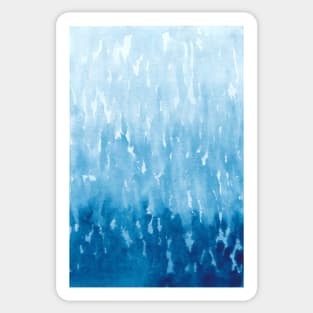 Abstract Blue Watercolor painting Sticker